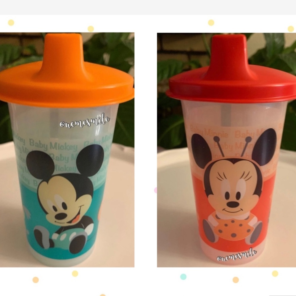 Tupperware Disney Baby Minnie & Baby Mickey Sippy Cups